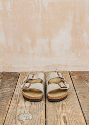 Birkenstock Narrow Arizona Suede Sandals in Taupe