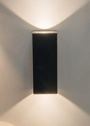 Pooky Lighting Black Tall Up and Down Mullian Wall Light