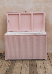 Lloyd Loom Blanket Box in Old Pink
