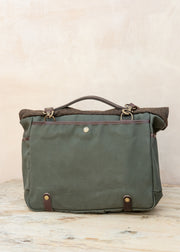 Bleu de Chauffe Gaston Plumber Bag in Khaki Tweed