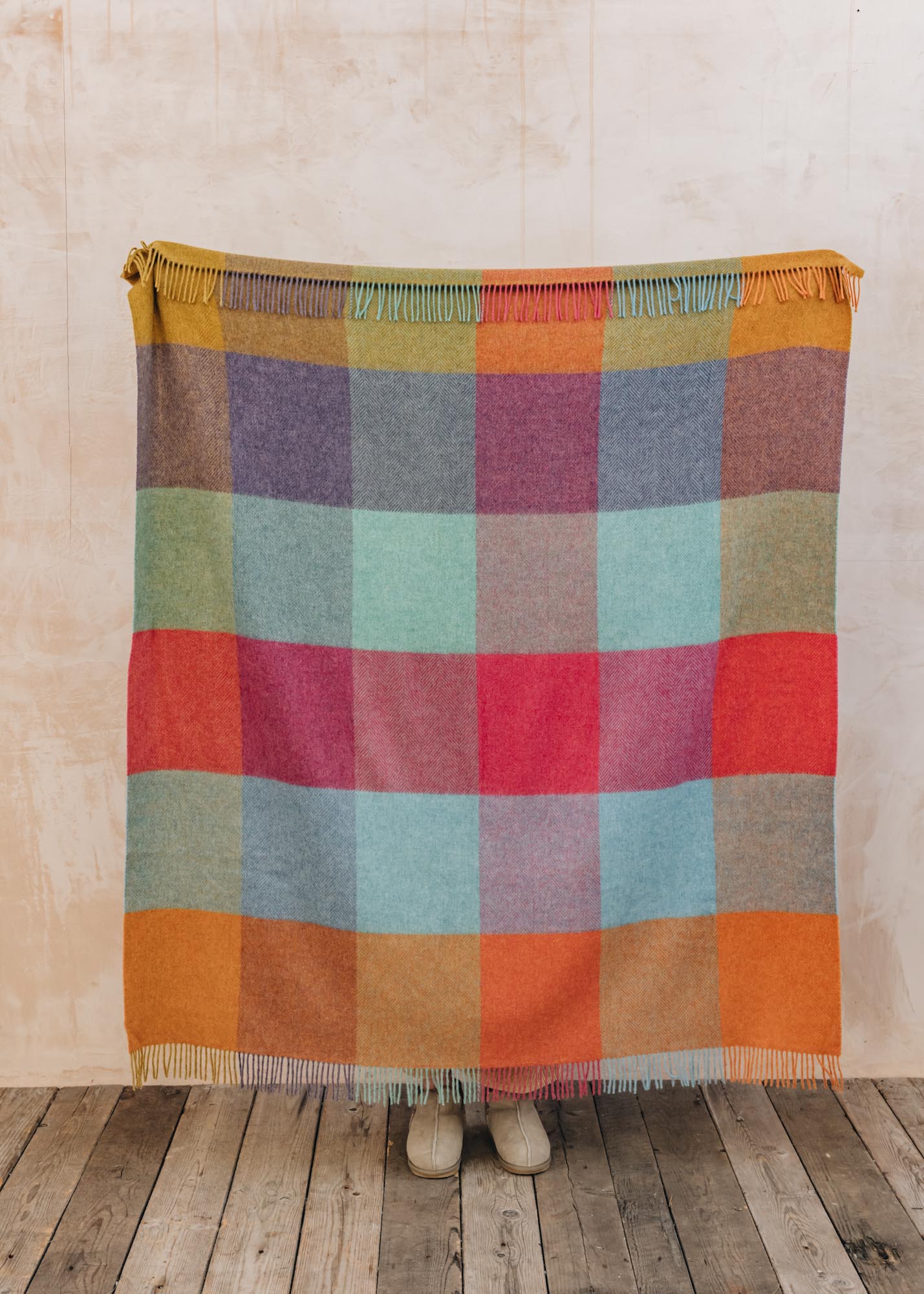 Block Pastel Harlequin Throw