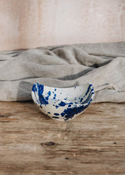 Ivan Ros Ivan Ros Blue Splatter Triangular Bowl