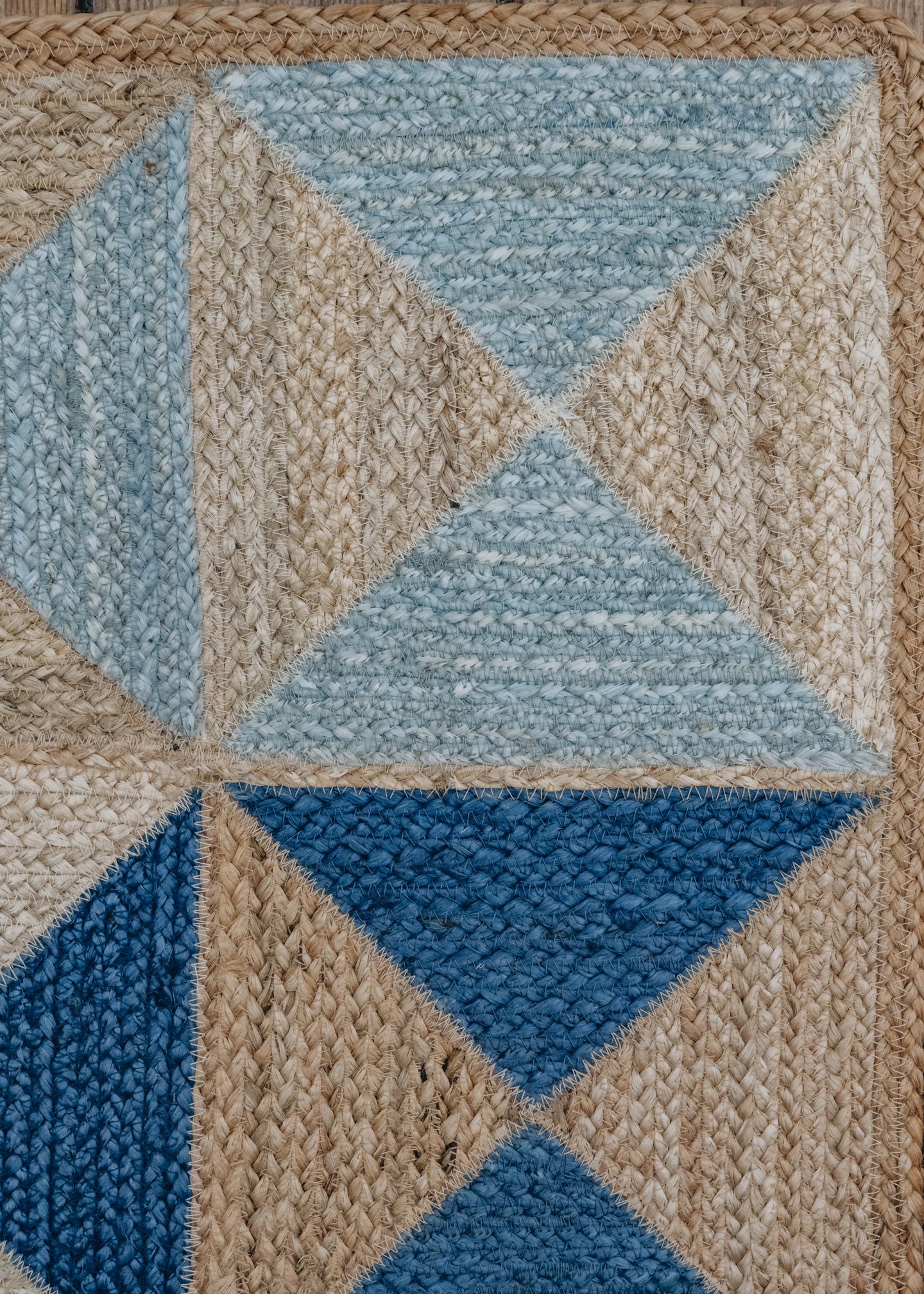 The Braided Rug Co. Blue Woven Doormat