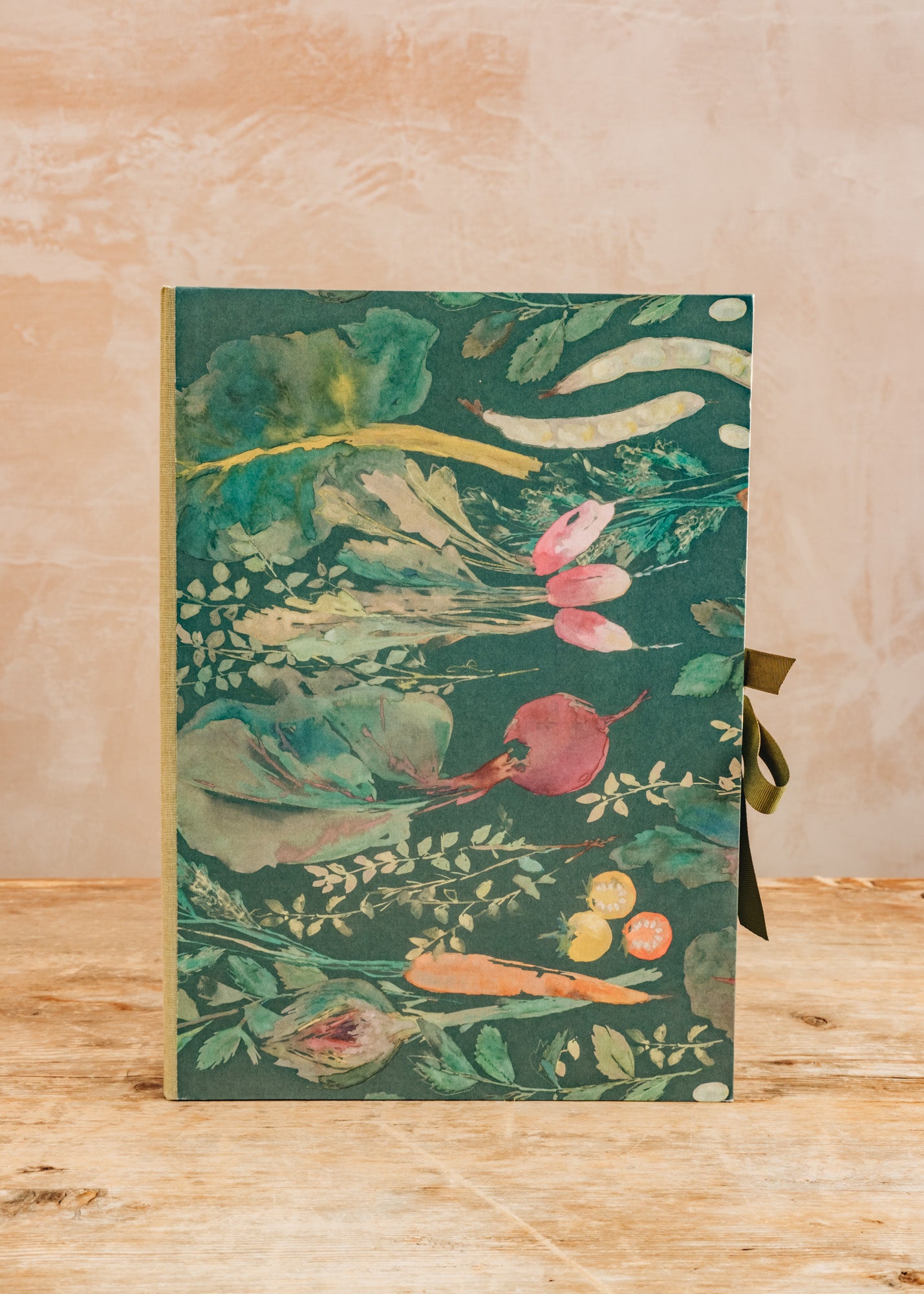 A4 Keepsake Box with Ribbon in Chard Vegetable Patch