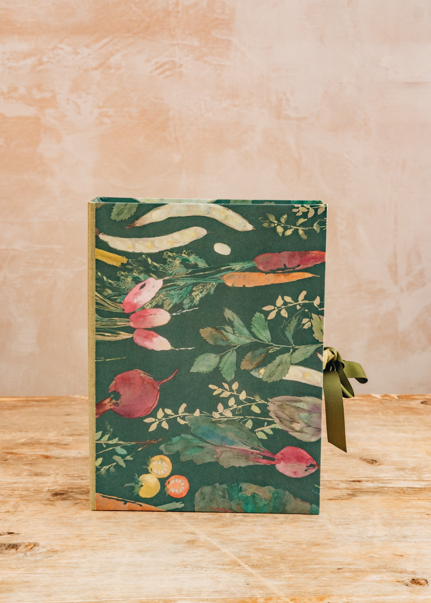 A5 Keepsake Box with Ribbon in Chard Vegetable Patch