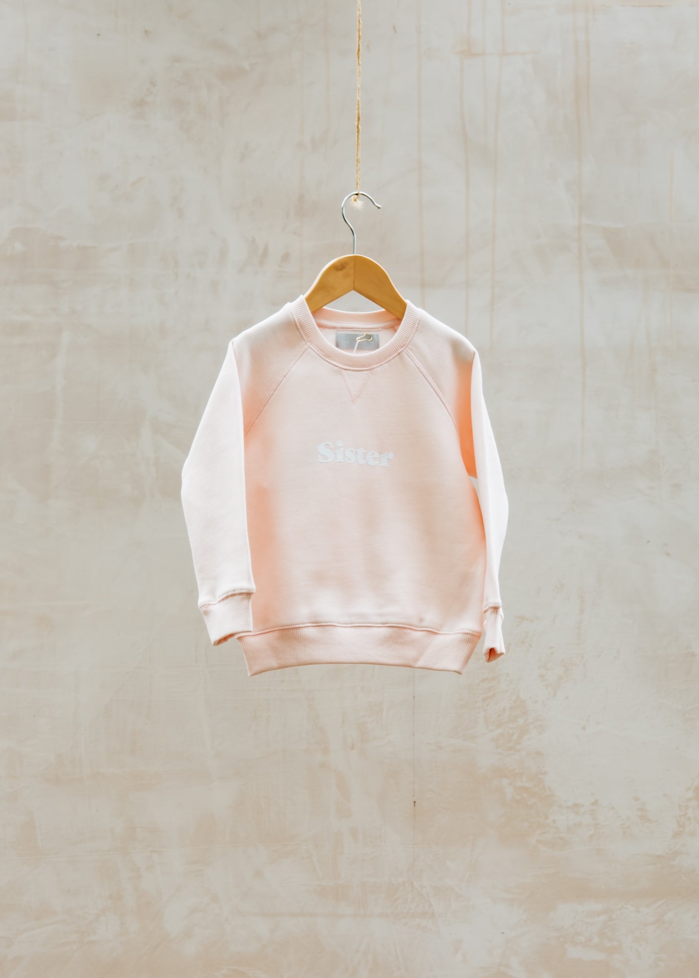 Bob & Blossom Children's Sister Sweatshirt in Powder Pink