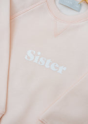 Bob & Blossom Children's Sister Sweatshirt in Powder Pink