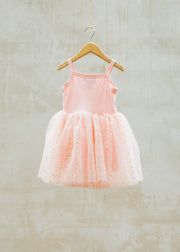 Bob & Blossom Tutu Dress in Sparkle Coral