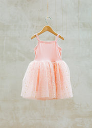 Bob & Blossom Tutu Dress in Sparkle Coral