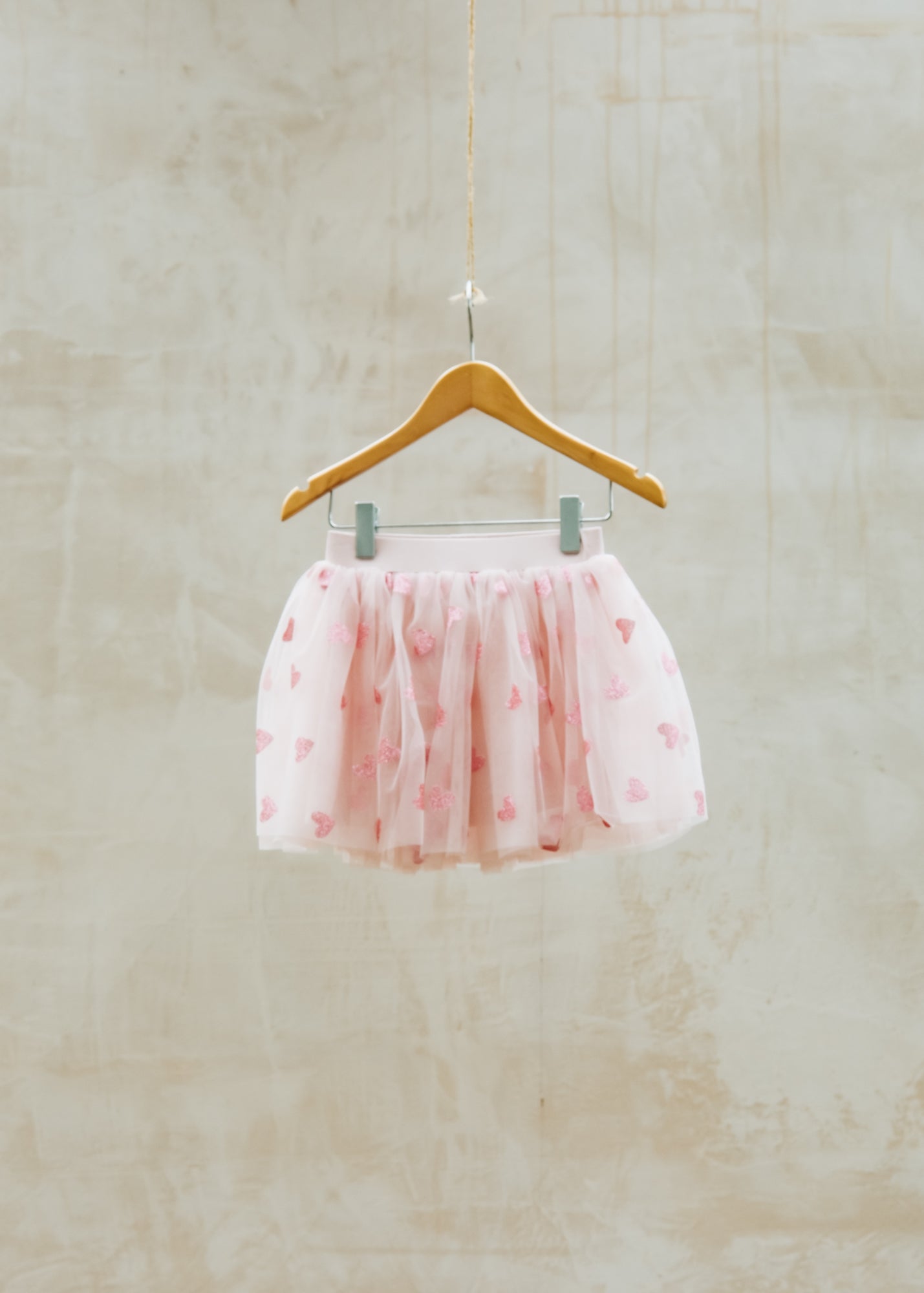 Bob & Blossom Tutu in Pale Pink with Pink Glitter Hearts