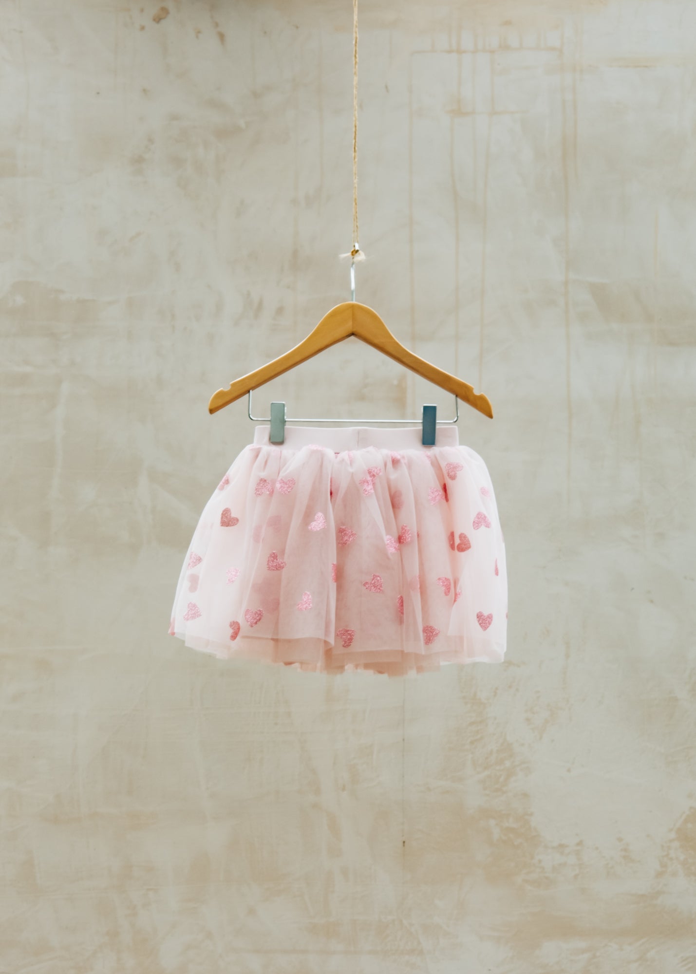 Bob & Blossom Tutu in Pale Pink with Pink Glitter Hearts