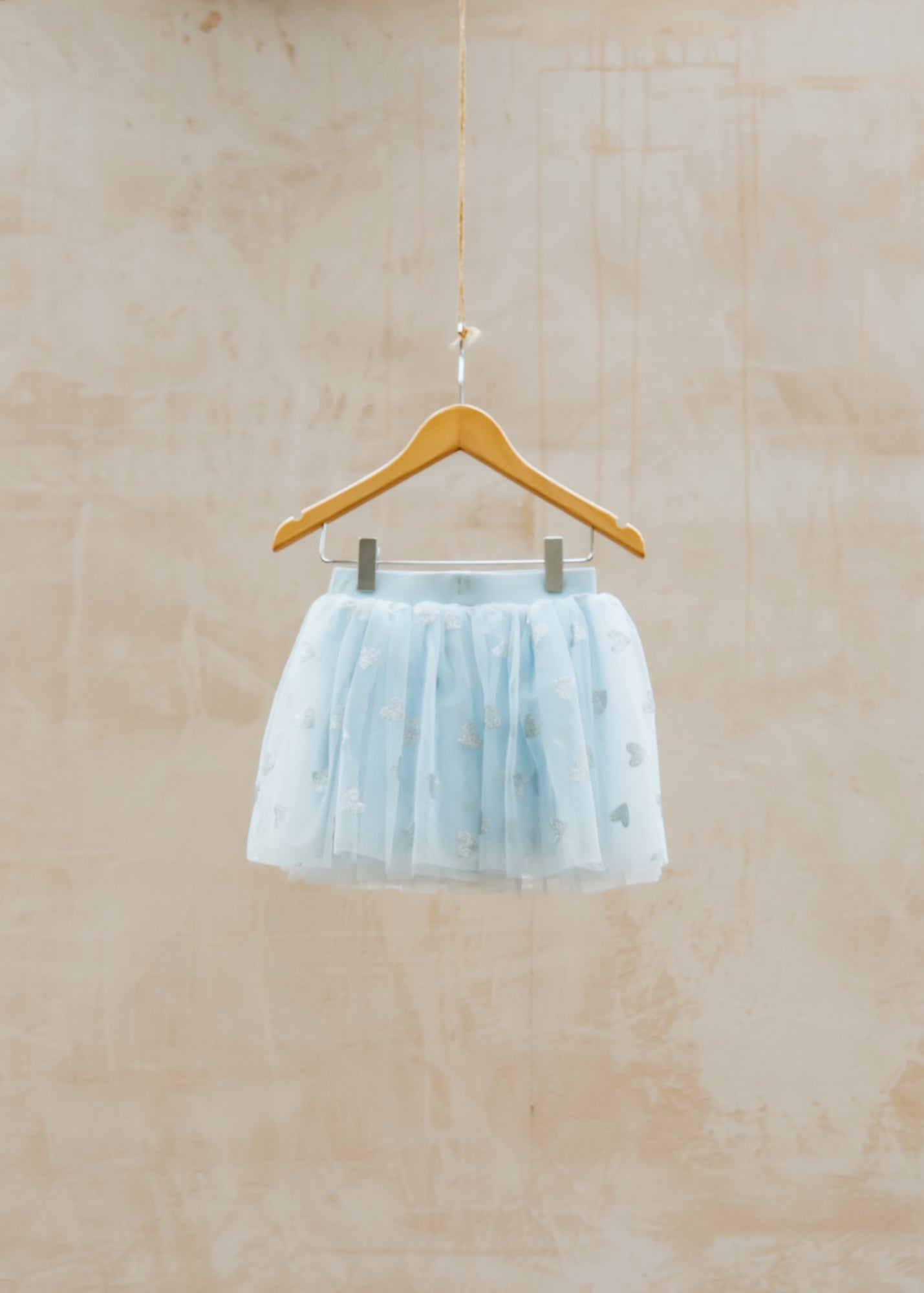 Bob & Blossom Tutu in Sky Blue with Silver Hearts