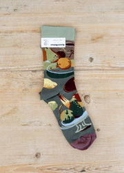 Bonne Maison Brunch Vert de Gris Socks