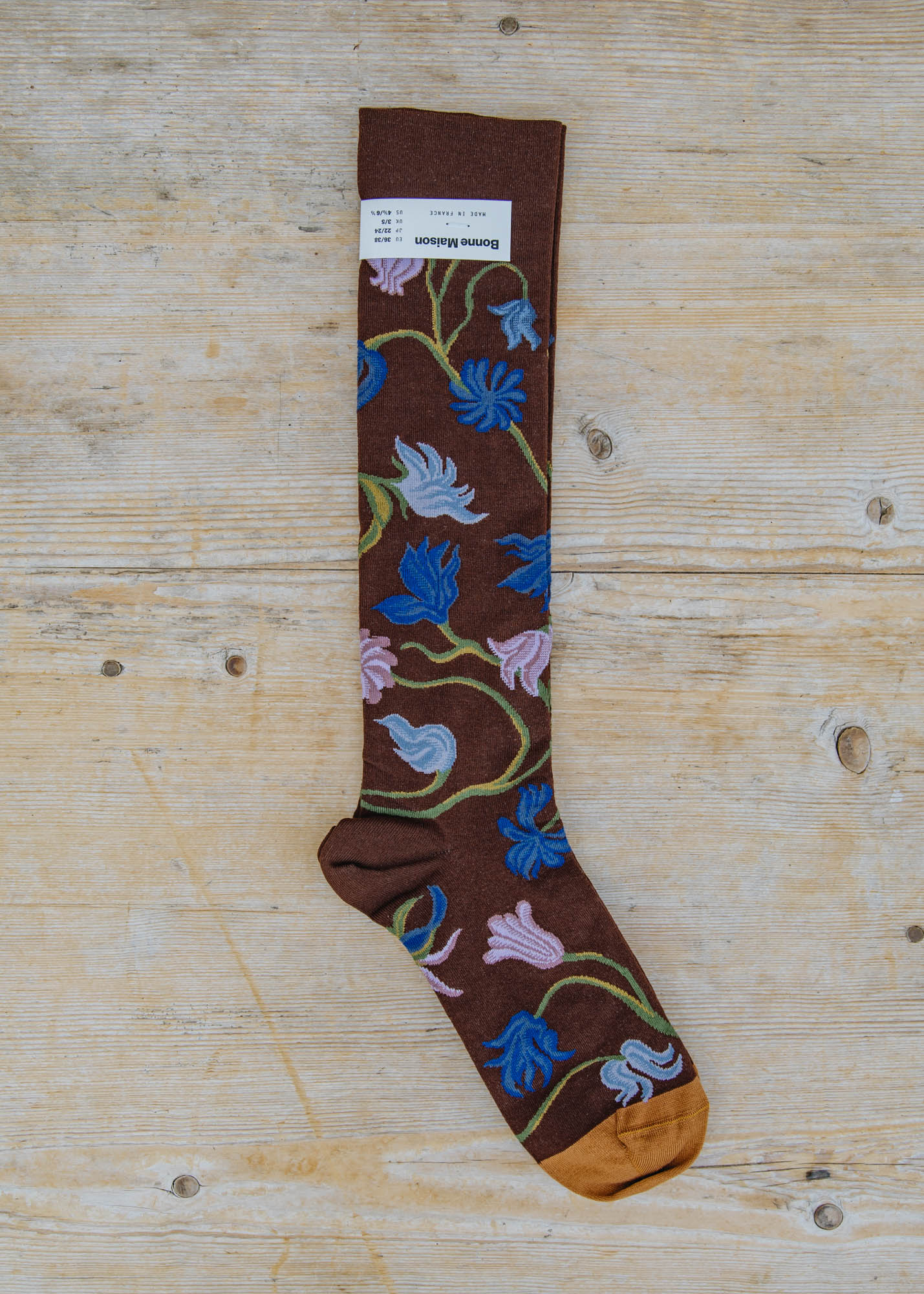 Chataigne Fleurs Long Socks