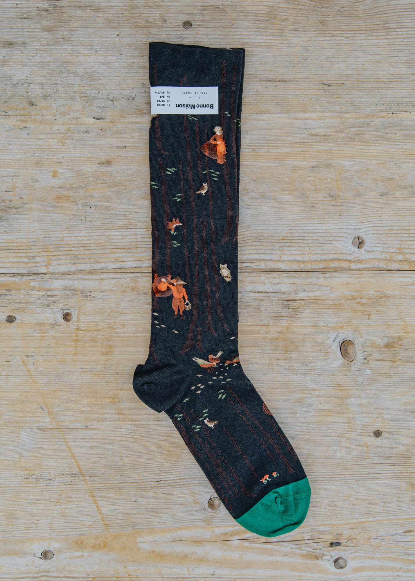 Noir Faux Nuit Long Socks