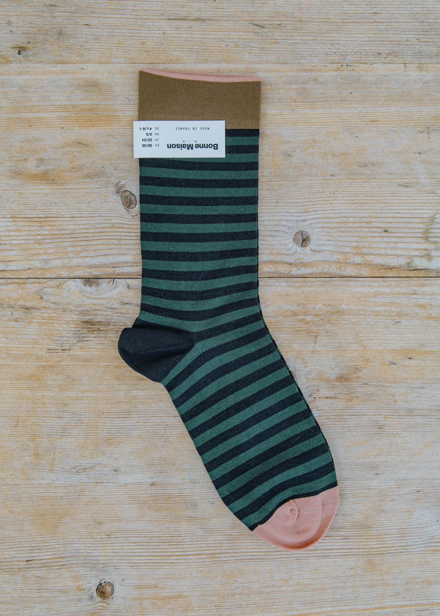 Faux Noir Rayures Socks