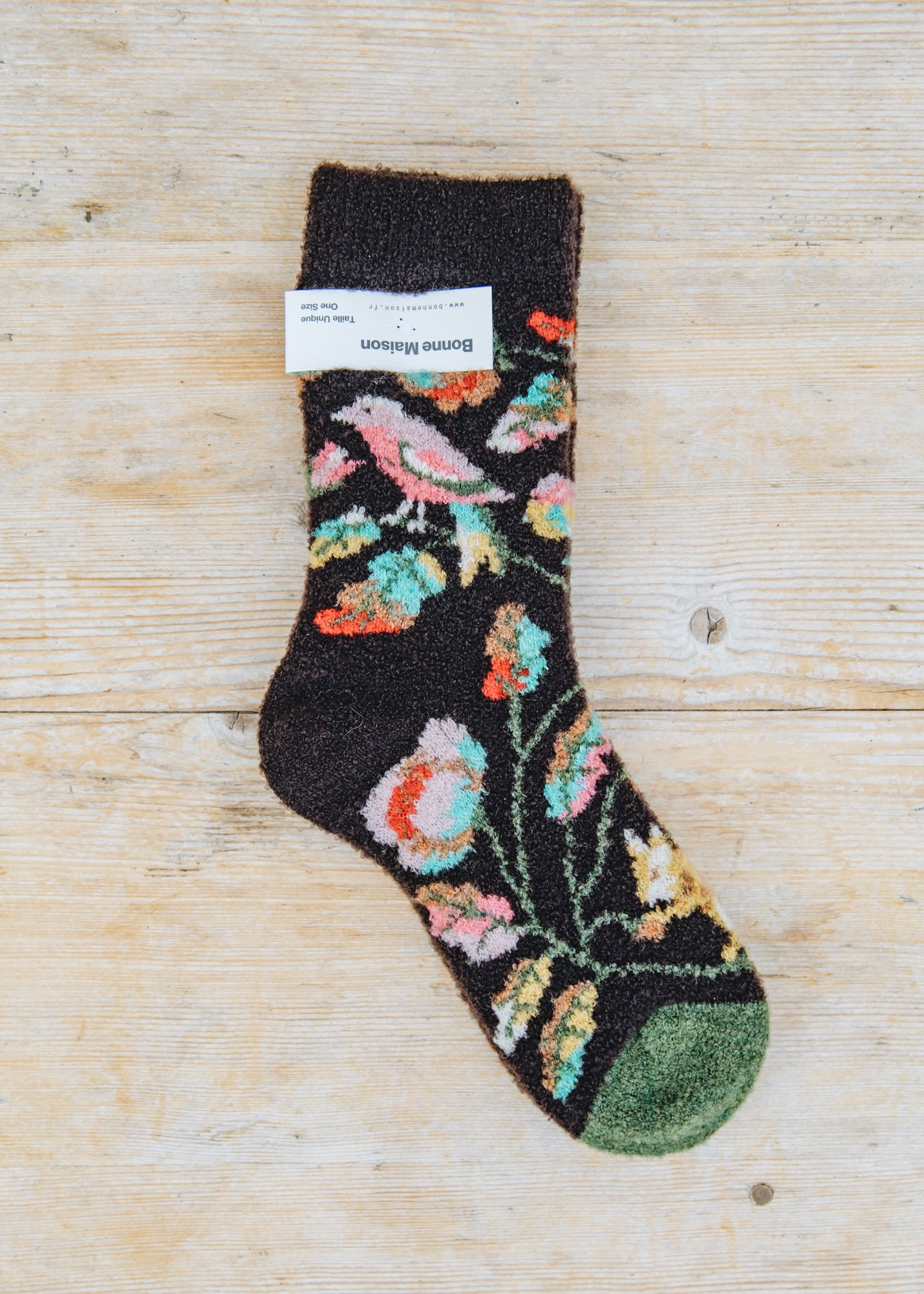 Bonne Maison Oiseau Mousse Thick Socks