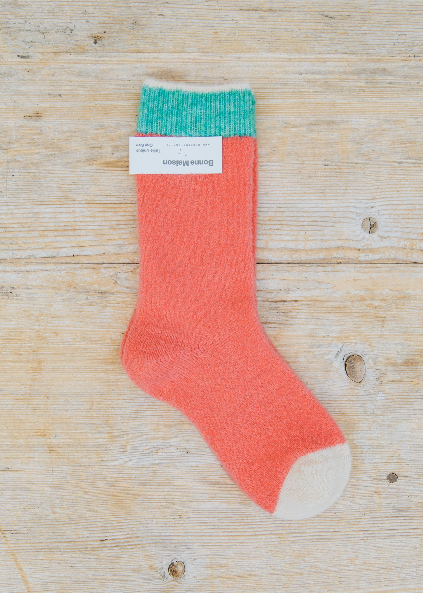 Rose Mousse Unis Thick Socks