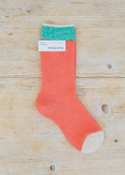 Rose Mousse Unis Thick Socks