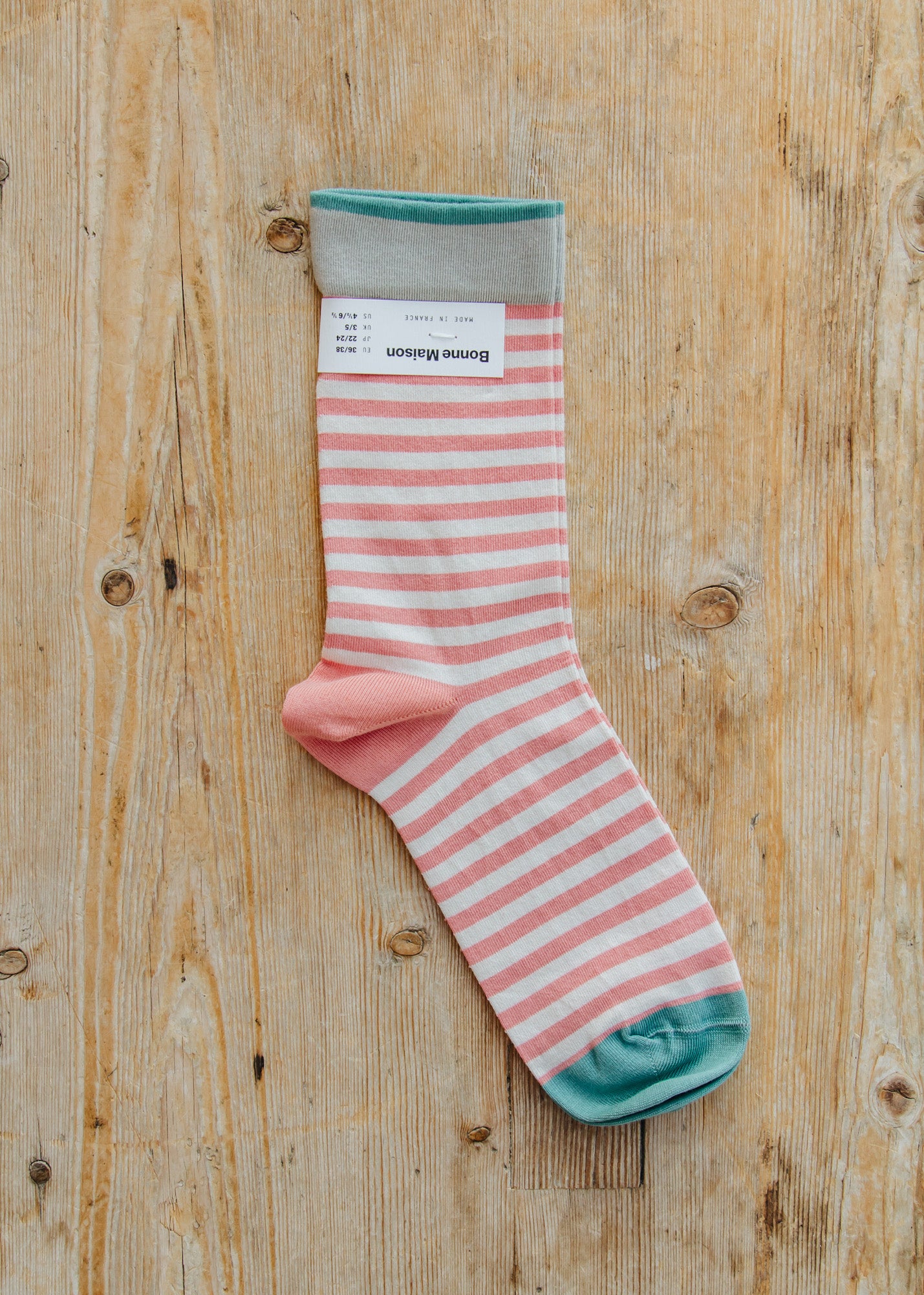 Trovelore Rose Peche Rayure Socks