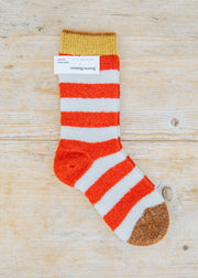 Bonne Maison Rouge Mousse Rayures Thick Socks