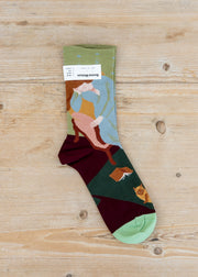 Bonne Maison Sieste Vert Mousse Socks