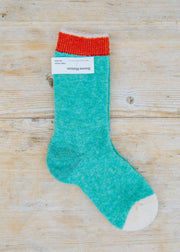 Vert Mousse Unis Thick Socks
