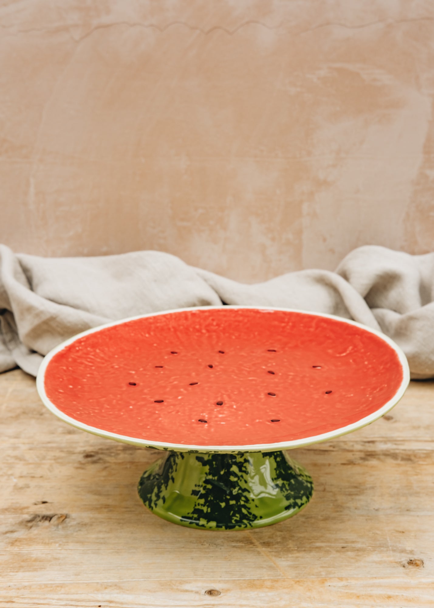The Braided Rug Co. Large Watermelon Cake Stand