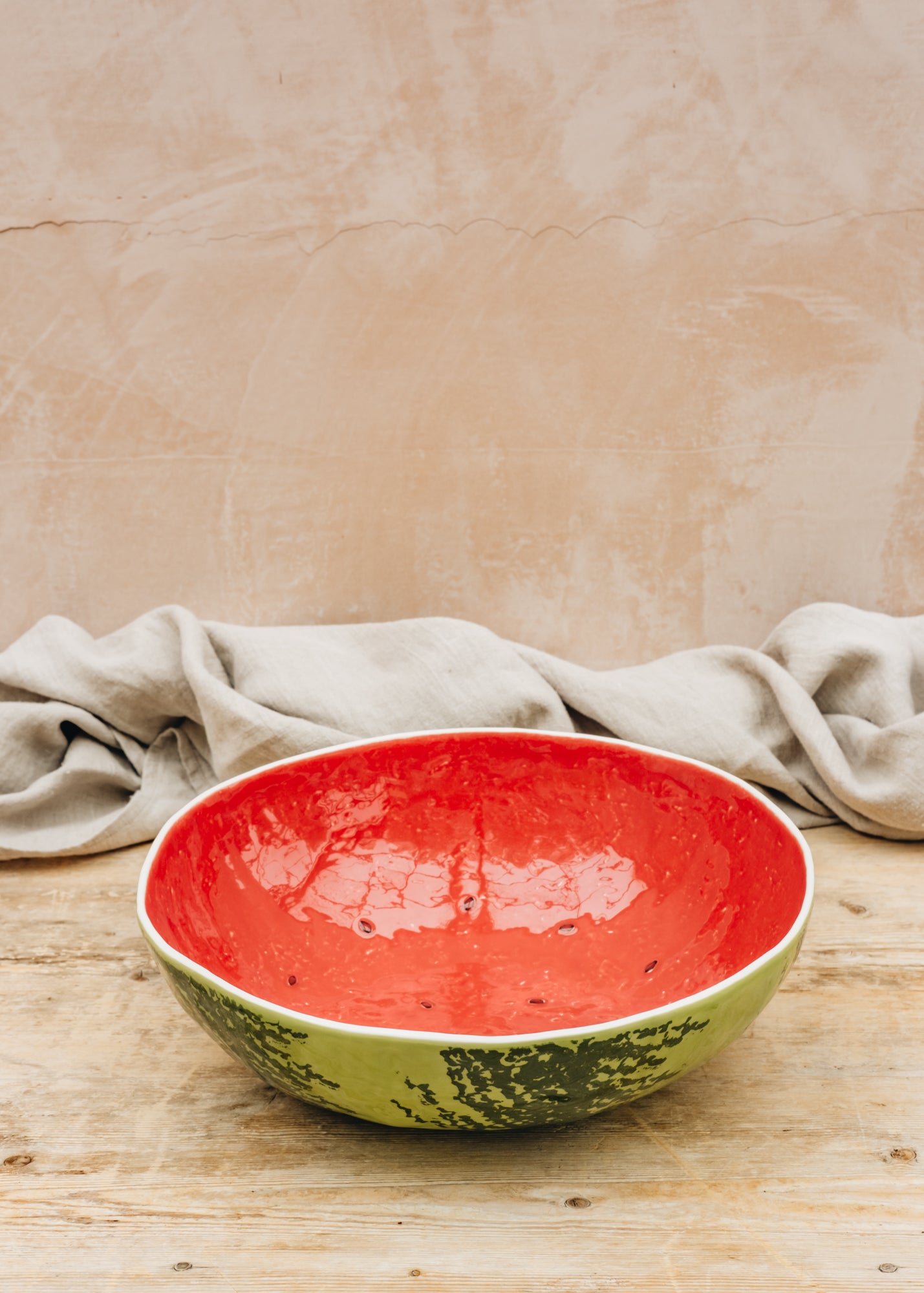 The Braided Rug Co. Large Watermelon Salad Bowl