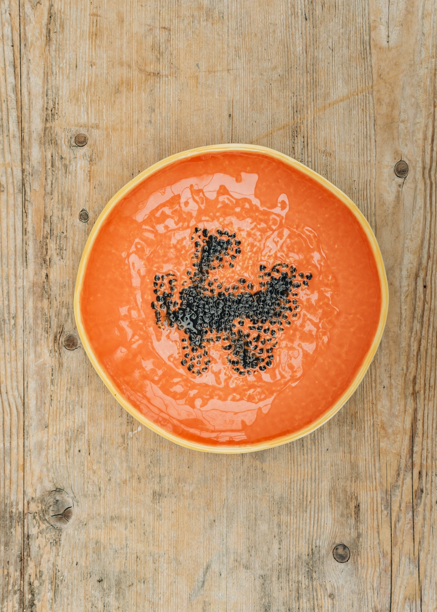 Bordallo Pinheiro Papaya Tropical Fruits Dessert Plate