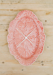 The Braided Rug Co. Pink Cabbage Oval Platter, 37.5cm