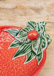Bordallo Pinheiro Strawberries Olive Dish