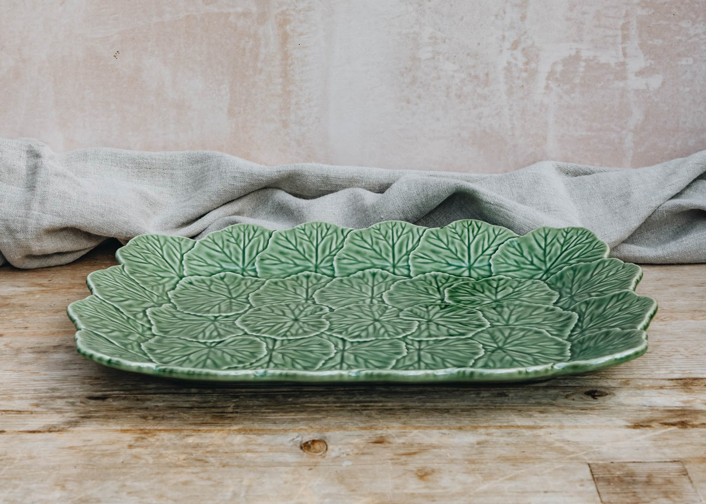 Bordallo Pinheiro Geranium Green Platter