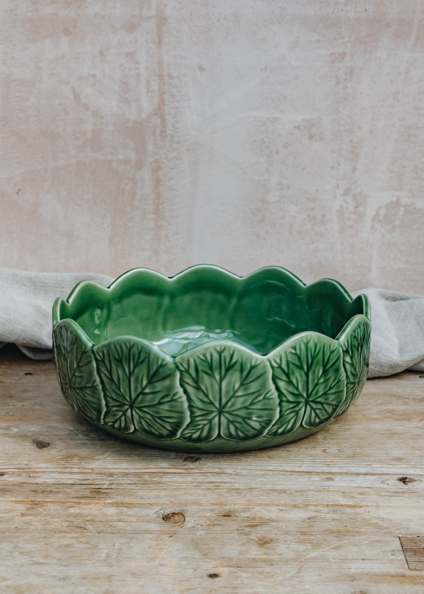 Bordallo Pinheiro Geranium Green Salad Bowl