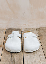 Birkenstock Boston Clogs in Antique White