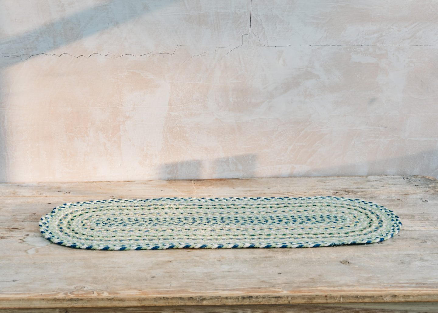 The Braided Rug Co. Table Runner in Mint