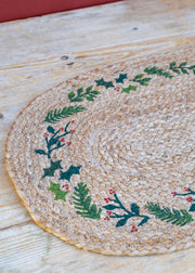 The Braided Rug Co. Natural Christmas Table Runner