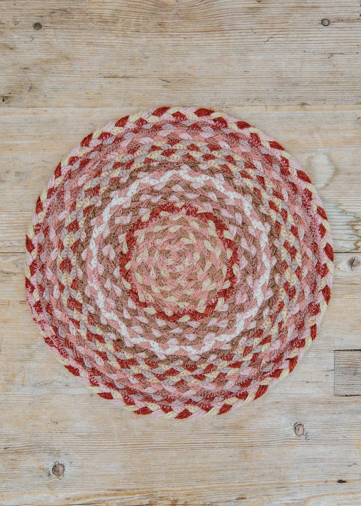 The Braided Rug Co. Placemat in Coral