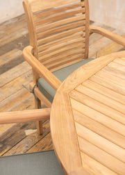 Bramblecrest Richmond Teak Eight Seater Extendable Elliptical Dining Set