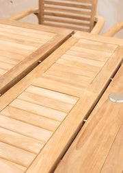 Bramblecrest Richmond Teak Eight Seater Extendable Elliptical Dining Set