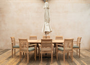 Bramblecrest Richmond Teak Eight Seater Extendable Elliptical Dining Set