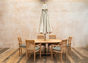 Bramblecrest Richmond Teak Six Seater Elliptical Dining Set