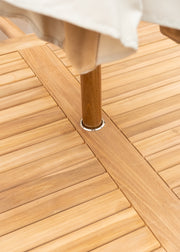 Bramblecrest Richmond Teak Six Seater Elliptical Dining Set