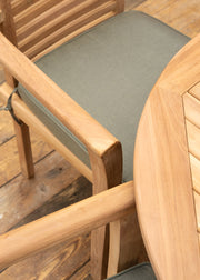 Bramblecrest Richmond Teak Six Seater Elliptical Dining Set