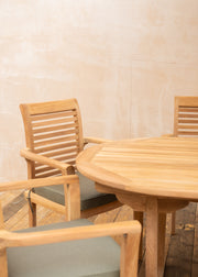 Bramblecrest Richmond Teak Six Seater Elliptical Dining Set