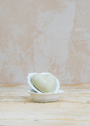 Branche D'Olive Heart Shaped Soap and Dish in Garrigue