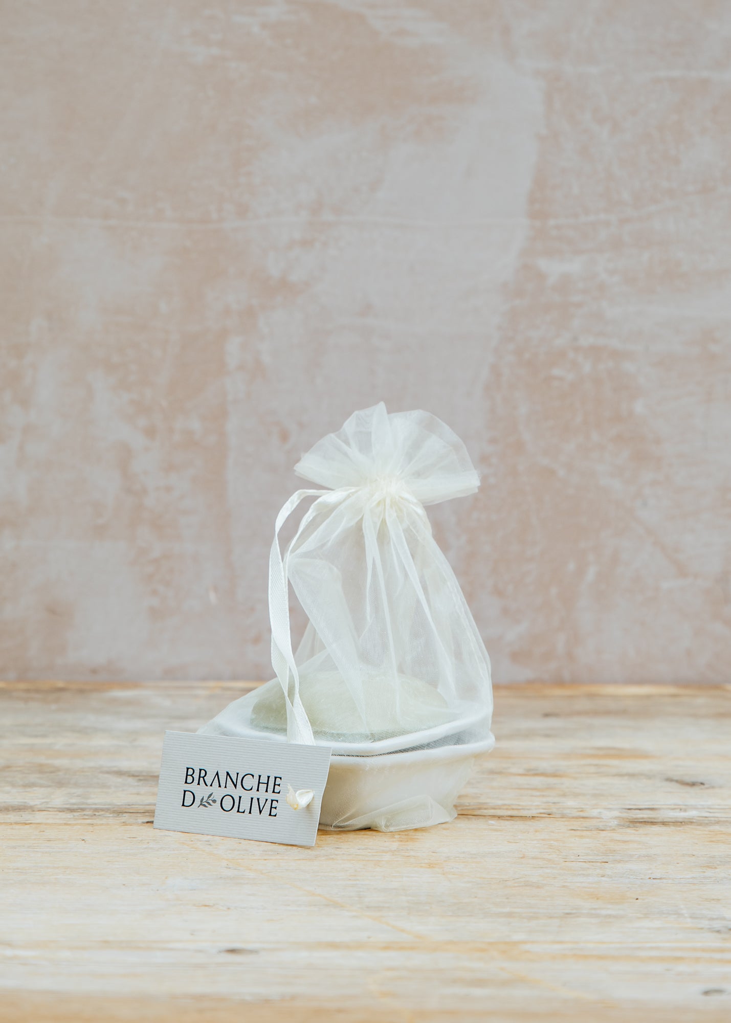 Branche D'Olive Heart Shaped Soap and Dish in Garrigue
