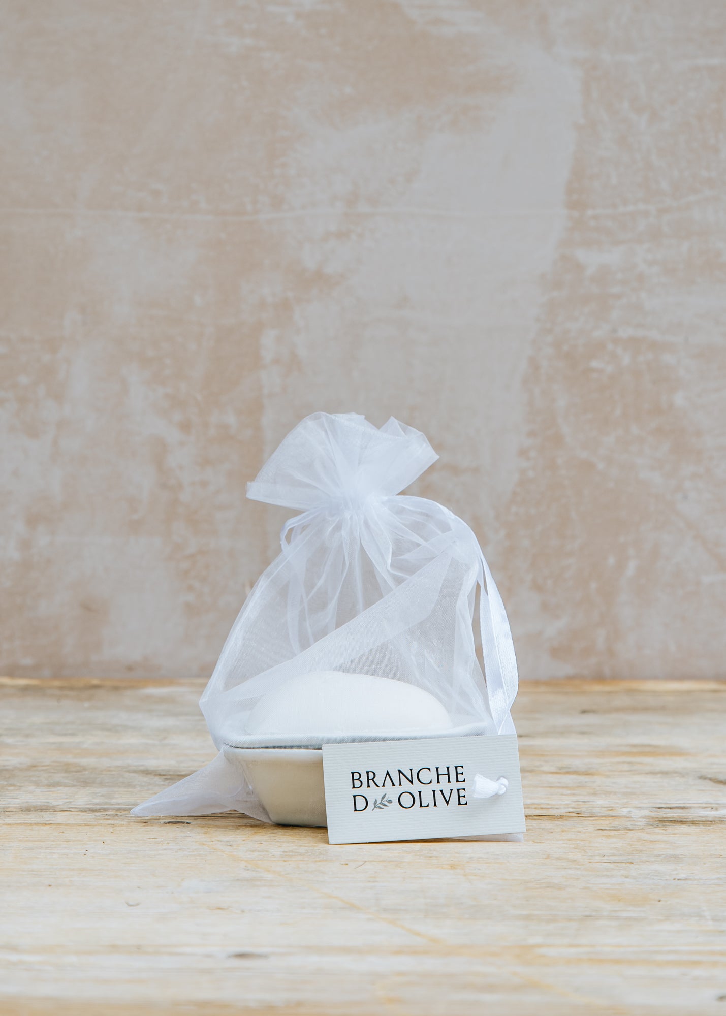 Branche D'Olive Heart Shaped Soap and Dish in Muguet