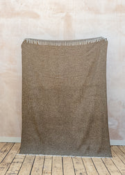 Burford Garden Co. Green Donegal Style 2 Wool Blanket Throw
