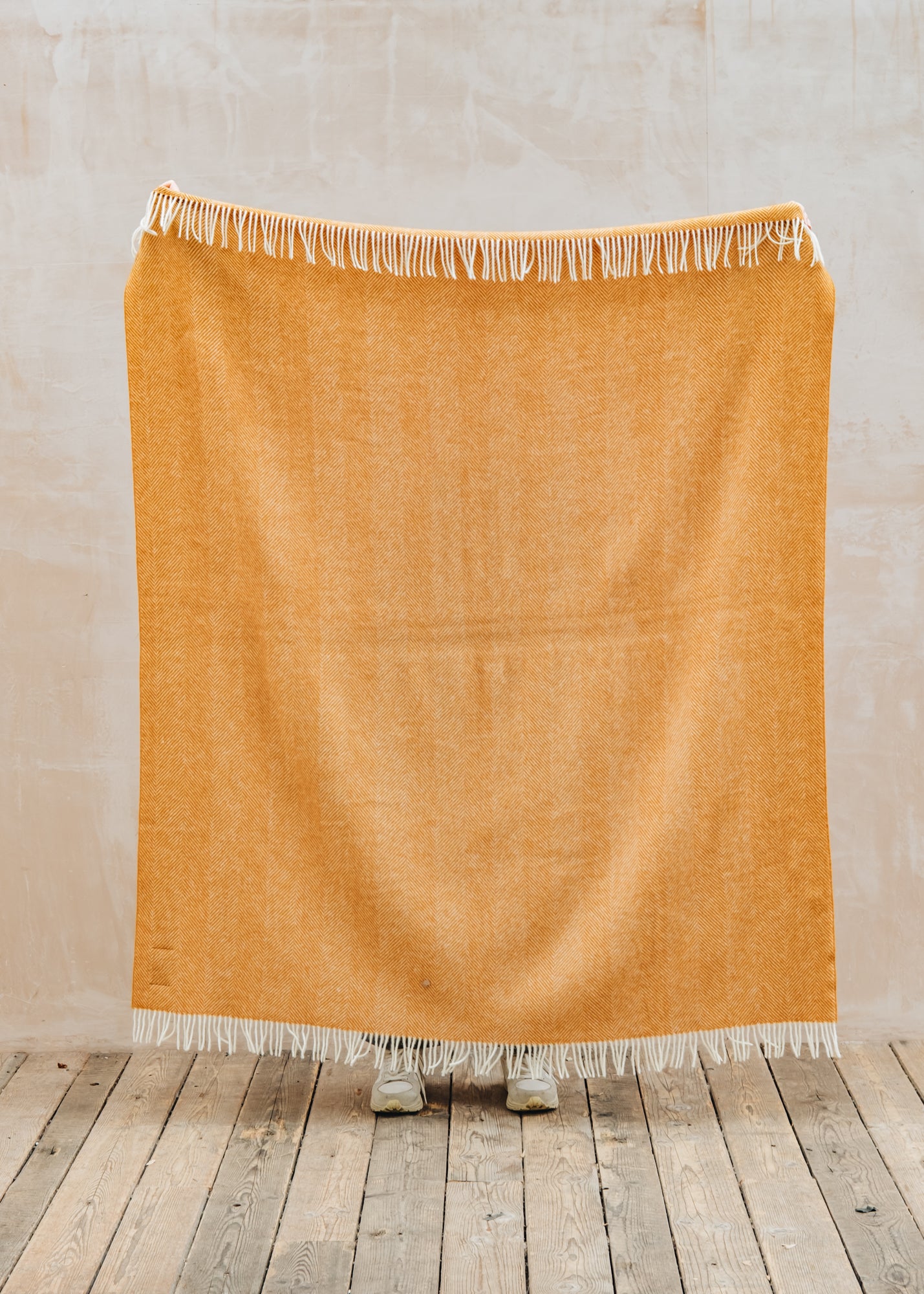 Herringbone Throw in Pumpkin Spice
